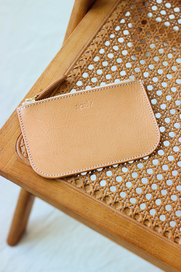 Soft Zip wallet natural