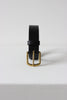 Brass buckle belt black