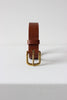 Brass buckle belt brown