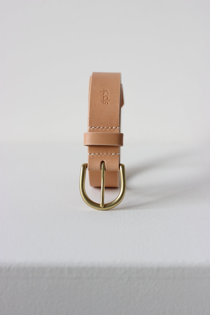 Brass buckle belt natural