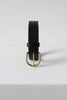 Brass buckle belt black
